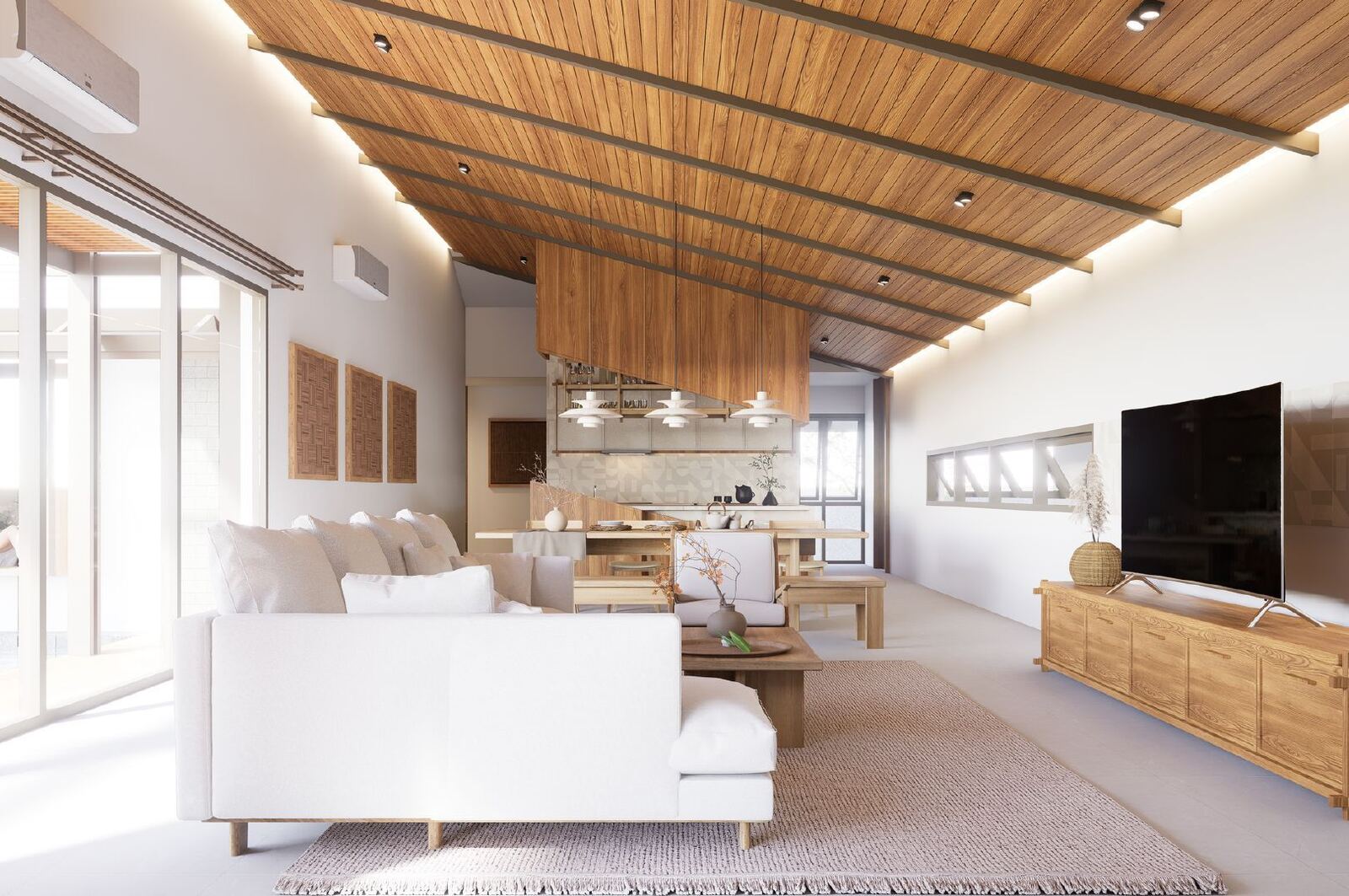Living and dining, 69 m²