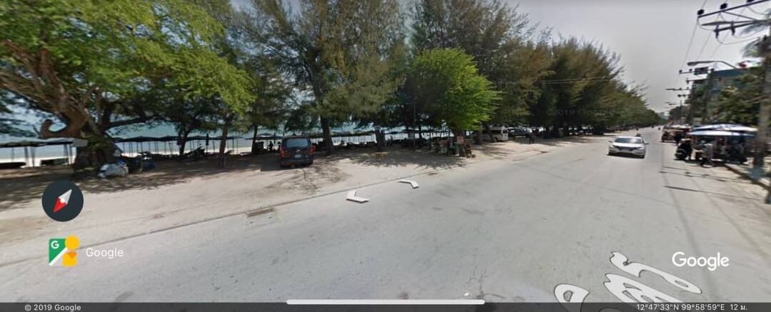 Beach road at the front of the site